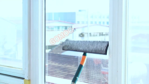 3IN1 Window Cleaner with Wiper Strip Telescopic Rod Detachable Long Handle Glass Cleaning Tool