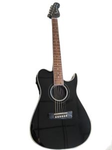 Custom Shop Fender Acoustsonic Telecaster กีตาร์ไฟฟ้าอะคูสติกสีดำ