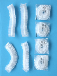 Disposable Transparent Shower Cap Waterproof Hair Cover Thick PE Elastic Hotel Travel Spa Home Use