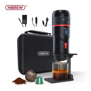 HiBREW Portable Coffee Machine for Car & HomeDC12V Expresso Coffee Maker Fit Nexpresso Dolce Pod Capsule Coffee Powder H4