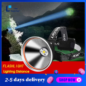 【Ship from Manila】P50 Headlight Cree LED White light Optional Use 3*18650 Rechargeable Battery Head-mounted High-Power Flashlight