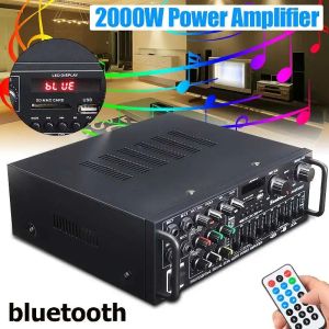 [BISA COD] AV-326BT HIFI 2.0 amplifier subwoofer home professional karaoke amplifier Bluetooth 5.2 high power karaoke speakers with USB 2000W high power amplifier 5 channel high-fidelity K song built-in bluetooth reveivers