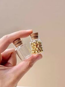 Mini Transparent Glass Storage Bottle for Small Objects Such as Beans And Seeds Kitchen Storage Container Sealed round Cylinder