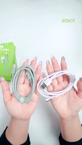 ROBOT Kabel Data Charger Fast Charging Kabel Charger Anti Kusut Micro USB Lighting Type C 1M Original - Garansi Resmi 1 Tahun
