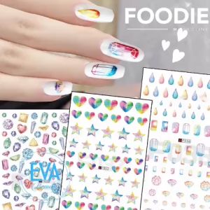 Sicker Dán Móng Tay 3D Nail Sticker Tráng Trí Hoa Văn Đá Ngọc Diamond Sắc Màu F035 / F036 / F037