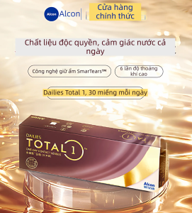 Alcon | Kính áp tròng silicon hydrogel trong suốt dùng 1 ngày hộp 30 miếng
