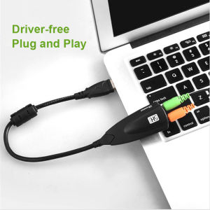 External USB 7.1 Sound Card to 3.5mm Jack 5HV2 Adapter USB to 3D CH Antimagnetic Audio Microphone for Laptop PC PS4 D85