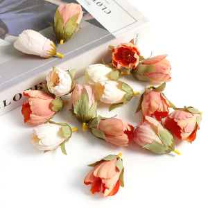 Hoa Giả Lụa Phong Cách Rừng Hoa Trà Giả DIY Vật Liệu Tiệc Cưới Phụ Kiện Trang Trí Tóc Hoa Cài Áo Hoa Lụa Hoa Nhựa