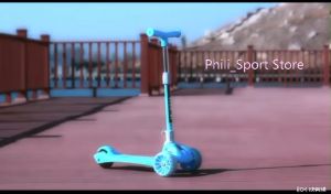 【with Music】3-10yrs Kids Three-wheel LED Flashing Kick Scooter with Pedal Foldable Adjustable Height 62-73cm Indoor and Outdoor Toys