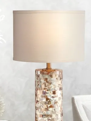 American Style Shell Fabric Shade Smart Controlled Decorative Table Lamp