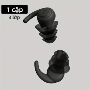 Nút Tai Silicon Mềm 3 Lớp Có Thể Tái Sử Dụng Chống Nước Chống Ồn Chống Tiếng Ồn Cho Buổi Hòa Nhạc Khi Ngủ Khi Bơi