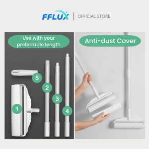 FFLUX Sticky Lint Roller Cat Fur Remover Sticky Roller Dust Remover Karpet Bulu Buang Bulu Kucing Roller Refill