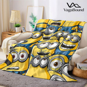 Chăn Flannel Mềm Mại Ấm Áp Thiết Kế Hoạt Hình M-Minions Halloween Giáng Sinh Trang Trí Ghế Sofa Ấm Cúng Quà Tặng Mọi Mùa 100% Polyester