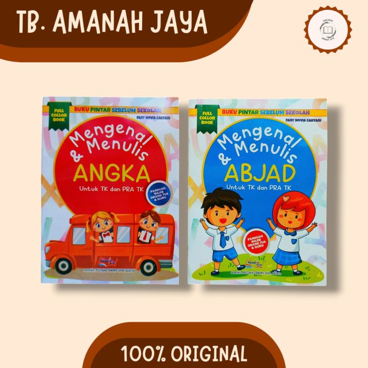 Paket 2 Buku Mengenal Dan Menulis Abjad Angka Panduan Belajar