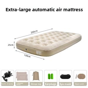 Intelligent Voice Automatic Inflatable Camping Mattress Thickened Ground Mat Double Size Outdoor Exposure Sleep on Floor