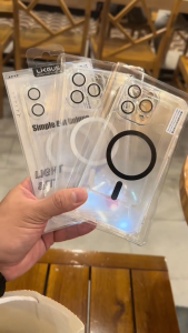 Ốp lưng trong suốt từ tính kèm Lens bảo vệ camera cho 16 pro max 15 14 13 ProMAX 14 Plus 12 Pro phụ kiện MVSTORE