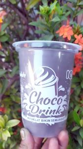 gelas cup plastik MOTIF ES COKLAT 14oz 16oz 18oz 22oz oval datar/ bubuk minuman coklat / coklat bubuk / coklat / coklat bubuk / nutellacup boba / sedotan boba bubble / tapioka pearl / bobatee / bubuk minuman boba