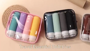 4PCS 90ML Portable Silicone Travel Bottle Set Refillable Bottles Zipper Pack Travel Containers - DailyDwell1