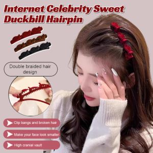 Internet Celebrity Sweet Duckbill Hairpin Korean Style Simple Side Clip Bang Clip Braided Hair Hair Clip Duckbill Clip Barrettes