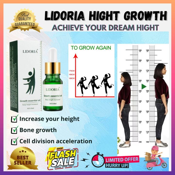 Lidoria Height Growth Essential Oil Height Enhance Height Increase Natural Safe Way to Increase Height Pure and Organic Lazada PH