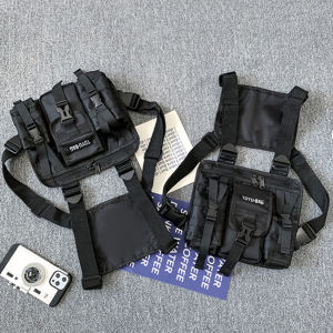 [Ueb Flagship Shop]Molle Chest Bag Oxford Cloth Molle Shoulder Bag Adjustable Multiple Pockets Lightweight for Outdoor Camping Supplies