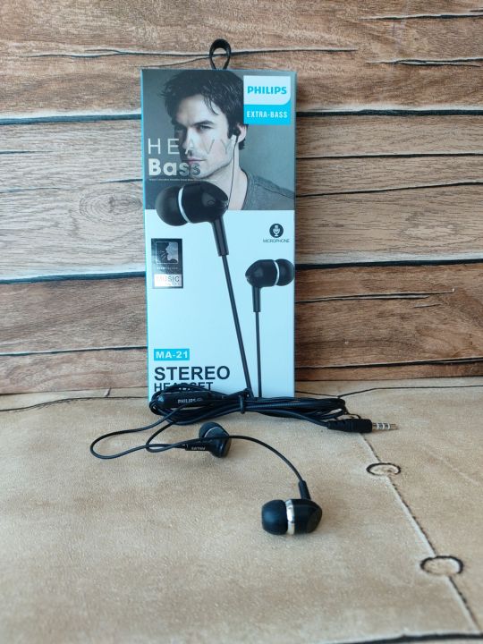 PHILIPS MA-21 Stereo Headset EXTRA BASS/HEAVY Bass Lazada