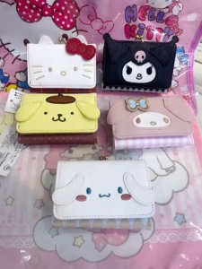 【COD + Local Seller】Sanrio HelloKitty My Melody Cinnamoroll PomPomPurin Coin Purse Wallet Women Change Purse Zero Wallets Card Holder For Girls Gift