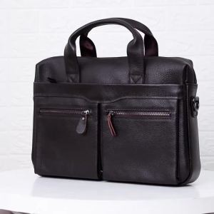 Túi Nam Mới Túi Xách Nam Da Bò Túi Máy Tính 14 Inch Túi Đựng Tài Liệu Công Sở Dung Lượng Lớn