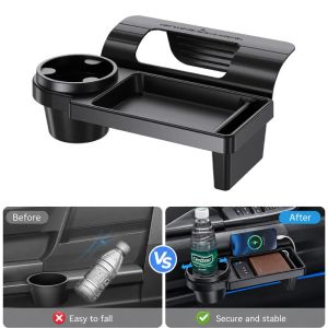 Aitemay gắn trên xe hơi đa năng 2 chiếc ngăn để cốc & tổ chức vật treo cửa sổ 3 trong 1-lưu trữ ABS có lỗ sạc cho ví chìa khóa điện thoại