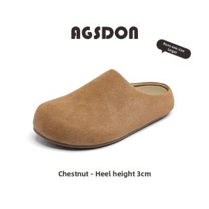 Agsdon | Pregnant Women Suitable Easy-On Platform Half-Slipper