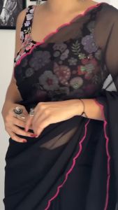 Faux Georgette Silk Saree💌💌💌
