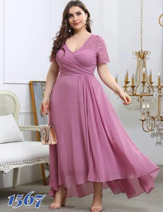 EMF Plus Size Elegant Maxi Party Plus Size Dress Fit To XL