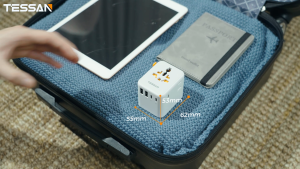 TESSAN Universal Travel Adapter Singapore to China Japan Type C Charger with 5 USB Ports 3 USB C Adaptor Universal Socket International Plug Wall Socket for Europe Germany