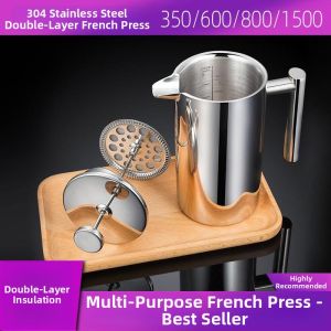 Thermal Insulated 304 Stainless Steel French Press Coffee and Tea Maker