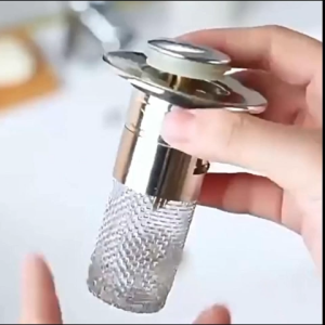 ตัวกรองระบายน้ำอ่างล้างหน้า จุกปิดท่อระบายน้ำ ตะแกรงกันกลิ่น แกนทองแดง ตัวกรองท่อระบายน้ำ ปลั๊กอ่างล้างมือแบบป๊อปอัพ