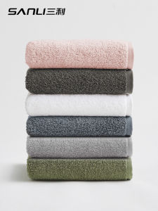 Sanli Long Pile Cotton Vải Bông Khăn Lau Mặt Nguyên Chất Cotton Vải Bông Khăn Lau Mặt Thấm Hút Cho Nam Và Nữ Cặp Đôi Mềm Khăn Lau Màu Trơn Sử Dụng Tại Nhà
