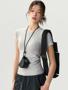 Áo Thun Thể Thao Tay Ngắn Nhanh Khô Cho Nữ Tập Yoga Chạy Bộ Ngoài Trời Thể Dục Thể Thao Áo Thun Cotton Pha Nylon