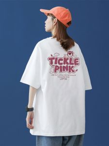 Bcwarm Summer New Arrival Pure Cotton White Cartoon Print round Neck Short Sleeve T-Shirt Female Loose Easiest for Match T-shirt Top