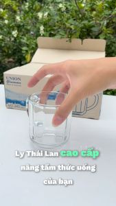 Hộp 6 Ly Uống Trà Cà Phê Nước Giải Khát Sọc Nhỏ Có Quai 295ML Nhập Khẩu Thái Lan UG-345