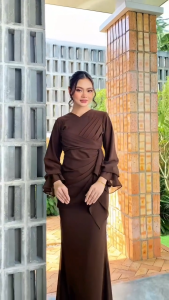 Clara Dress Bahan Ceruty Babydoll Gamis Lebaran 2025 Mewah Gaun Dress Wanita Kondangan Kekinian