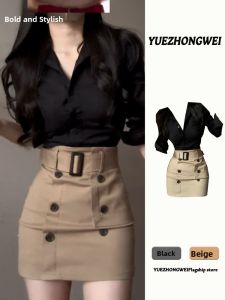 YUEZHONGWEI | Bộ Đồ Nữ Kiểu Hàn Quốc Mùa Thu 2 Món