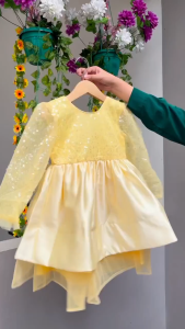 Dress Anak Perempuan Payet Lengan Panjang /Dress pesta anak Payet Elena