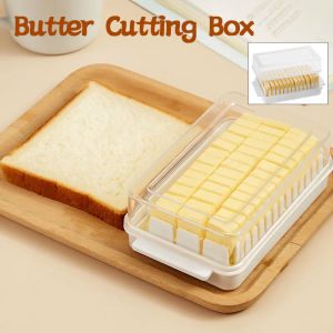 Covered Butter Cutting Storage Box Refrigerator Cheese Cheese Baking Storage Storage Fresh Baking Butter Knife Cutter
