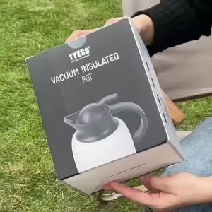 TYESO Pumpkin-Shaped Thermos Pot Stainless Steel Insulated Tea Infuser Hot Cold Water Kettle With Removable Infuser Home Tea Pot