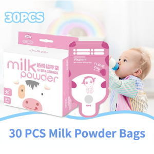 Milk Powder Bag 30Pcs Breast Milk Storage Bag Disposable Double-track Sealed Milk Leak Proof Powder Bags Food Bags