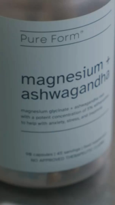 Pure Form™ Magnesium + Ashwagandha | 1400mg of Magnesium Glycinate and Ashwagandha Root Extract | Adaptogen to Aid Stress Sleep and Anxiety | Mind and Muscle Relaxant