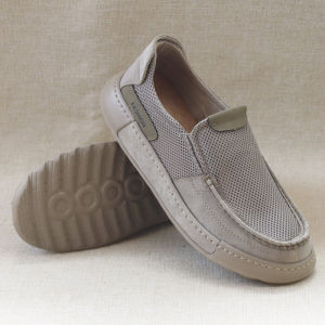 Beijing Mens Casual Shoes Breathable Mesh Slip-On Hollow-Out Comfortable Soft-Soled Summer Footwear Sporty Flat Heel round Toe