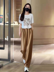 LIANGYILAILIN | Womens Stylish Sportswear Set with Wide Leg Pants