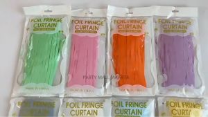 Party Mall Jakarta Tirai Foil Ultah Macaron ukuran 2mx1m /Tirai pesta