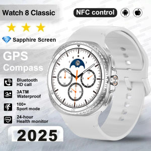 2025 Watch 8 Ultra Classic Fashion Men GPS Map Compass NFC 3ATM Waterproof Rotating Dial HD Bluetooth Call Upgraded Smart Watch